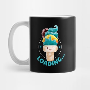 Summer Cone Loading Cute Ice Cream Face Mug